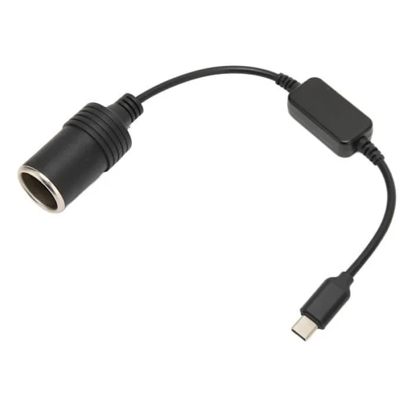 5V USB C hann til 12V bil sigarettenner hunn uttak Adapter Sigarettenner hunn uttak Adapter kabel
