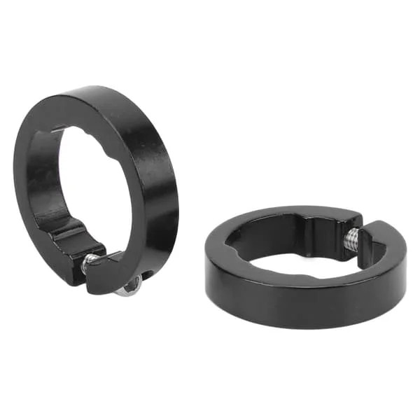 2st Cykelgrepp Klämringar Aluminiumlegering Vackert Praktiskt Cykelgrepp Lås På Klämmor för 22,2 mm Cykelstyre Svart
