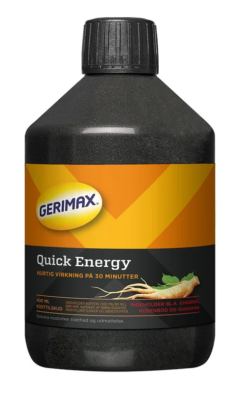 Gerimax Quick Energy 400 ml, Helse & Madvarer, Ingredienser, Ginseng