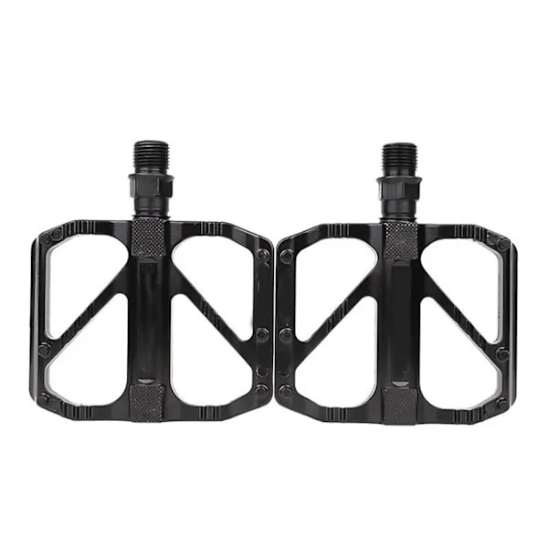2st Aluminiumlegering 3 Kullager Cykelpedaler Mountain Road Cykel Plattformspedaler Cykling Svart