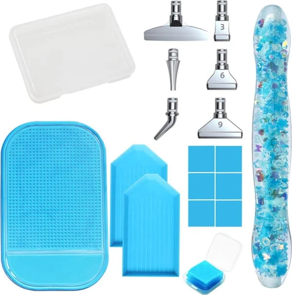 Diamond Painting Drill Pen - 17-piece Diamond Painting Pen Set - Metal Tips and Resin Drill Pens