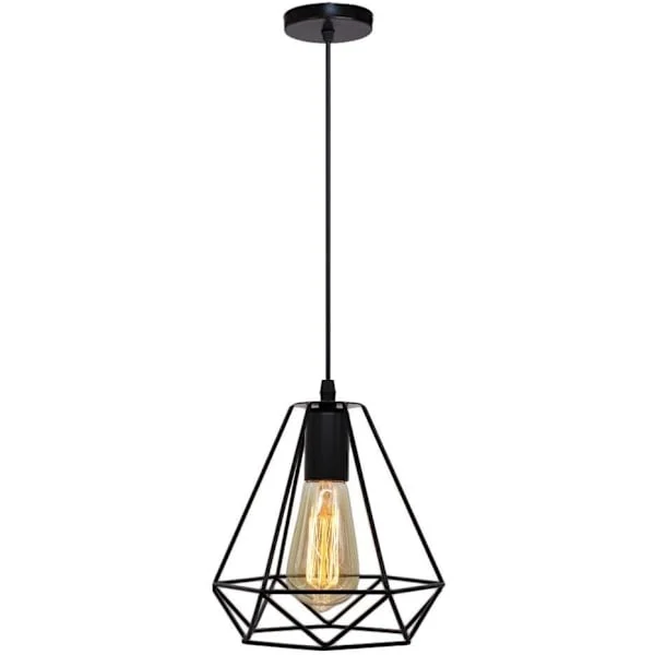 Nordisk Retro Smijern Hengende LED Dekor Hengende Taklampe Diamant Fuglebur Enkel og Stue Hengende Gang Soverom Taklampe