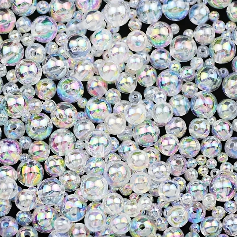 AliExpress - 6mm/8mm/10mm Acryl Ronde Kraaljes - Transparant Wit, voor DIY knutselwerk & decoratie