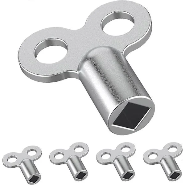 xjxj - Sett med 5 elementnøkler - Holdbare elementnøkler i aluminium - Elementnøkler for mange elementer - Praktisk elementnøkkel for varmeovner