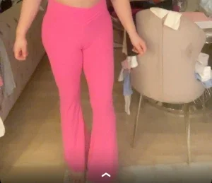 Flare pink yoga pants