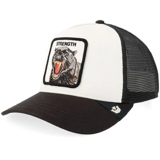 Goorin - Svart trucker Caps - Strength Panther Dust/Void Trucker @ Hatstore