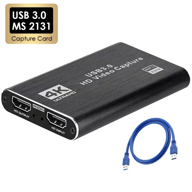 AliExpress - 4K USB 3.0 Video Capture Card HDTV 1080P 60Hz HD Video Recorder Grabber Voor PS4 OBS Game Recording Live Streaming
