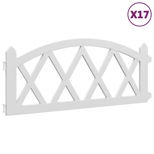 vidaXL Rabattkanter 17 st vit 10 mm PP