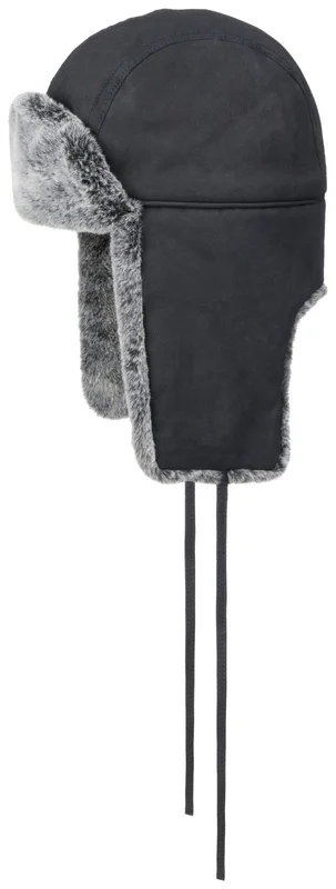 Stetson Bomber Cap karvalakki, musta/ruskea