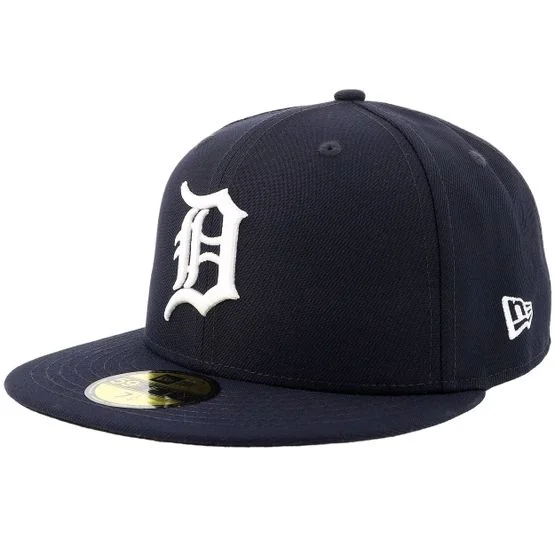 New Era - MLB Blauw fitted Cap - Detroit Tigers Authentic On-Field 59FIFTY Navy Fitted @ Hatstore