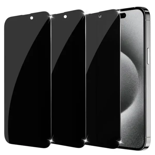 3-pack iPhone 11 / iPhone XR Skärmskydd Privacy i Premium Härdat Glas