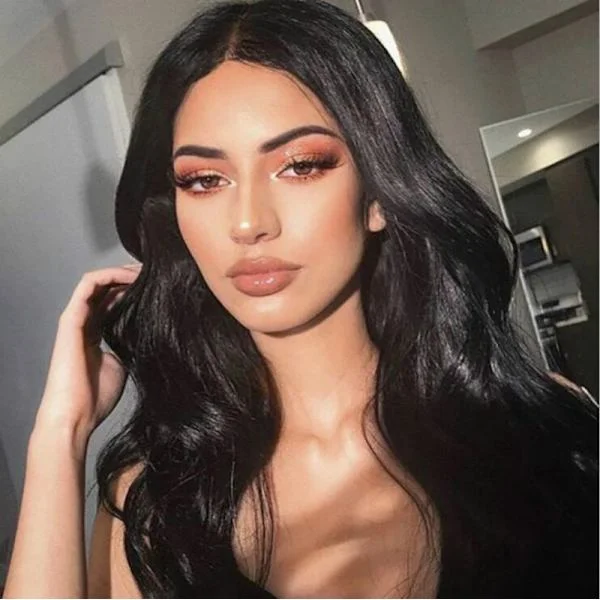 68 cm brasiliansk naturlig kvinne-parykk V-del parykk menneskehår body wave parykk menneskehår oppgradert U-del parykk menneskehår ingen blonde-parykk