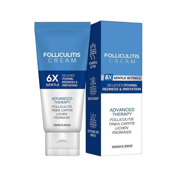 【YD】Folliculitis Creme: Effektiv mod Folliculitis i hovedbund, ansigt og krop 100g, Lindring & Kløe Rødme & Irritation