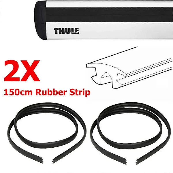 2X Korvaava Thule T-uran tiiviste Kumilista Wingbar Aerobar -tanko Rhino Reconn 150cm