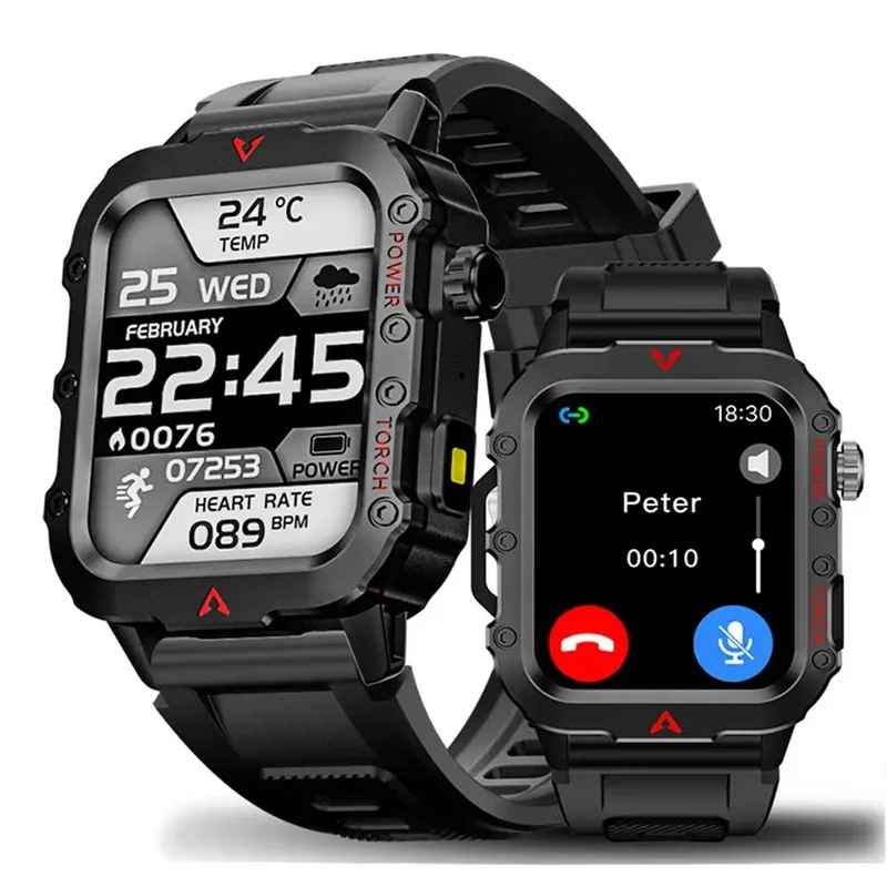 AliExpress - LAXASFIT Neue Herren Smart Watch LED Taschenlampe Outdoor Sport Smart Watch Armbanduhr Gesundheitsüberwachung Smart Watch