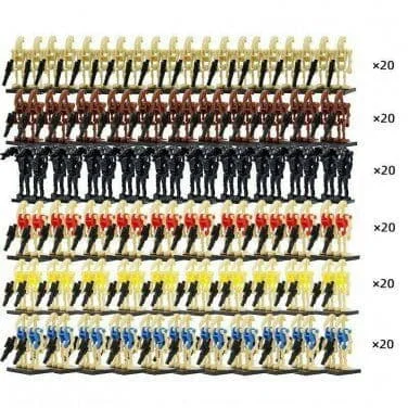 120 stk Super Battle Droid og B1 Battle Droids Army Star Wars Minifigurer Byggeklosser Actionleker