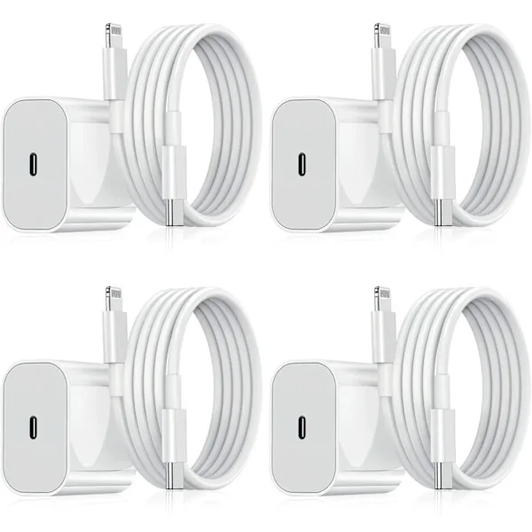 2-pack - Laddare för iPhone - Snabbladdare - Adapter + Kabel 20W Vit one size iPhone 2-Pack iPhone(NT) 2-Pack iPhone 2-Pack iPhone