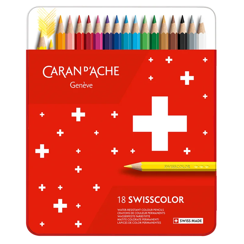 Caran d'Ache Swisscolor Farveblyanter 18 sæt