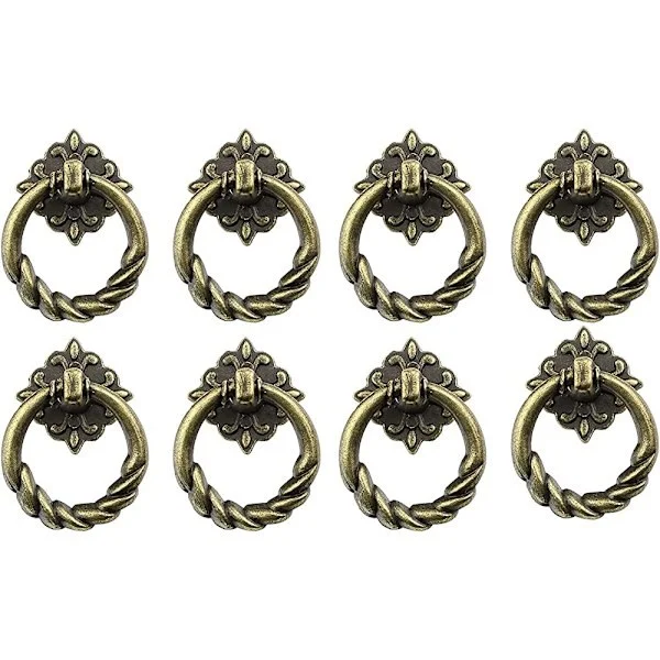 Stk. Trækhåndtag Vintage Knapper, Bronze Antikke Møbelknapper, Velegnet til Skabe, Toiletskabe, Møbler osv. (Bronze)