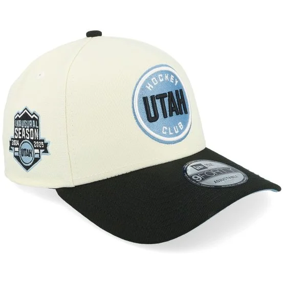 New Era - NHL Wit adjustable Cap - Utah Jazz 9FORTY NHL Inaugural 24-25 Chome/Black A-Frame Adjustable @ Hatstore