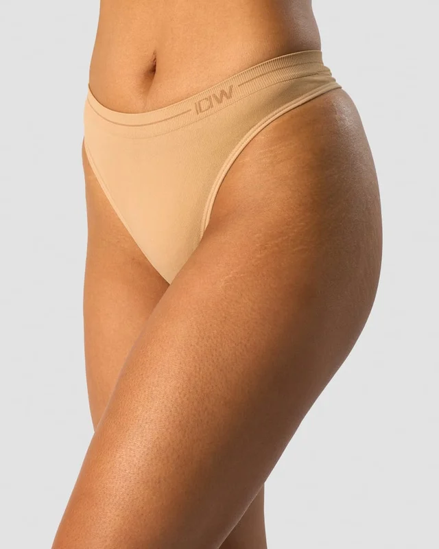 ICANIWILL - Everyday Seamless Thong 2-pack Almond - String - Dam - Träningskläder från ICIW
