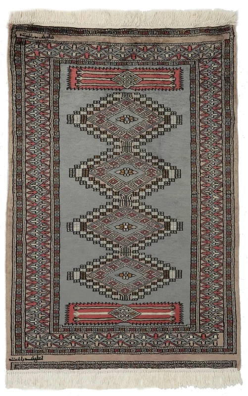 Medaljong Liten Pakistan Bokhara 2Ply Matta 77X115 Ull