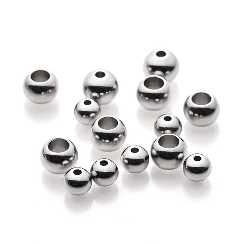 AliExpress - 2mm 3mm-10mm roestvrijstalen kralen voor sieraden maken losse spacer kralen kogelgat 1,2-5mm voor armbanden sieraden componenten DIY