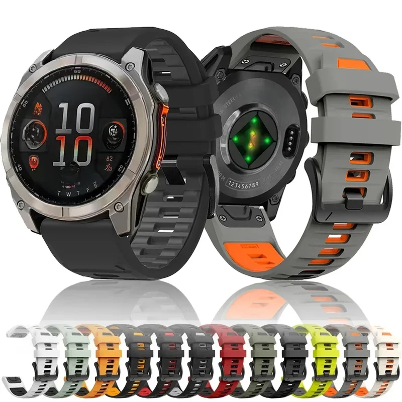 AliExpress - Bracelet en silicone d'origine pour Garmin Fenix, bracelet de sport pour Garmin Epix, Quatix7, Fenix 7X, 6X, 7S Pro, Descent Mk3 Band, 