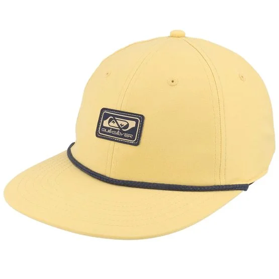Quiksilver Herren Gelb Snapback Cap - Taxer Cap Wheat Strapback aus Baumwolle, Größe One Size (55-60 cm)