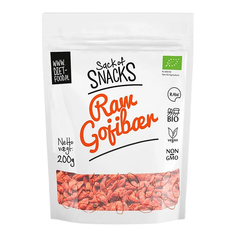 3 for 2 - Diet Food Goji Bær Raw Ø 200 g, Helse & Madvarer, Tørret Frugt & Nødder, Tørret Frugt