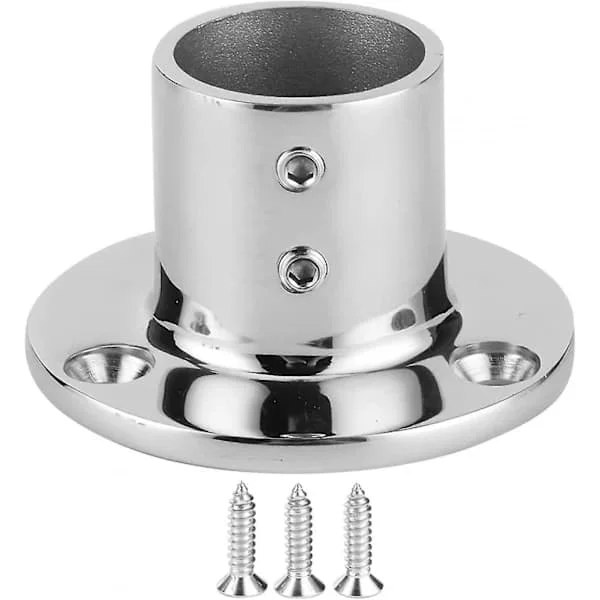 /EA/Cylinderbas, båt räcke bas, rund rörbas, 316 rostfritt stål cylinderbas 90 grader marin handräcke beslag för 32mm rör