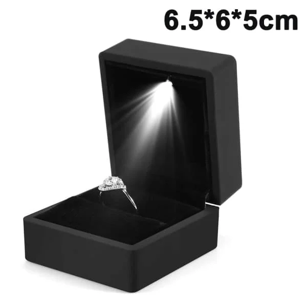 LED lysende ringboks, øredobber, ringdisplayboks, gifteringer, smykker