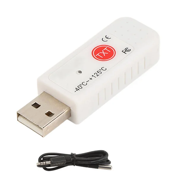 USB-datatermometer USB-datamaskin inne ute termometer dobbel temperatur hyperbolsk display sensor datalogger alarm