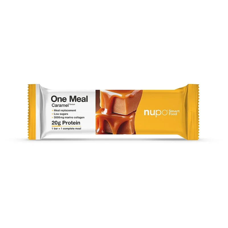 2 for 45 kr., Nupo One Meal Bar Caramel 60 g, Sport & Velvære, Vægtkontrol, Kost- Og Måltidserstatning