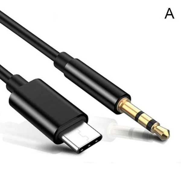 Usb Type C til 3,5 mm Aux Audio Kabel Headset Højttaler Hovedtelefon Jack Adapter Bil S21 S20 Note Plus Aux Ultra 20 Tab til Samsung S7{yh}