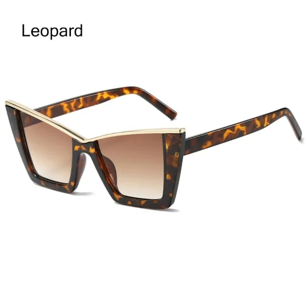 Kvinder Cat Eye solbriller Oversize nuancer LEOPARD