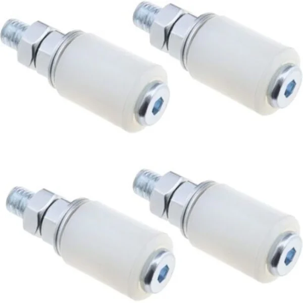 Set med 4 nylonrullar för skjutbara ladugårdsdörrar - Tillbehör för elektriska skjutbara garageportar - 30 x 40 mm