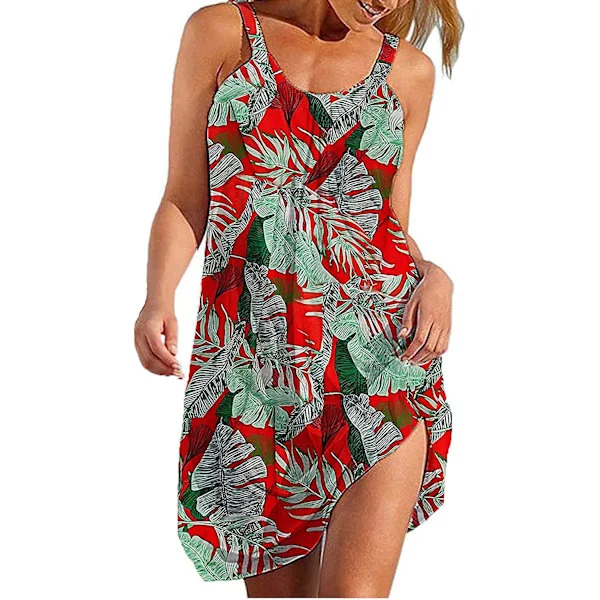 Dam Beach Baddräkt Baddräkt Cover Ups Badkläder Sommar Halter Dress