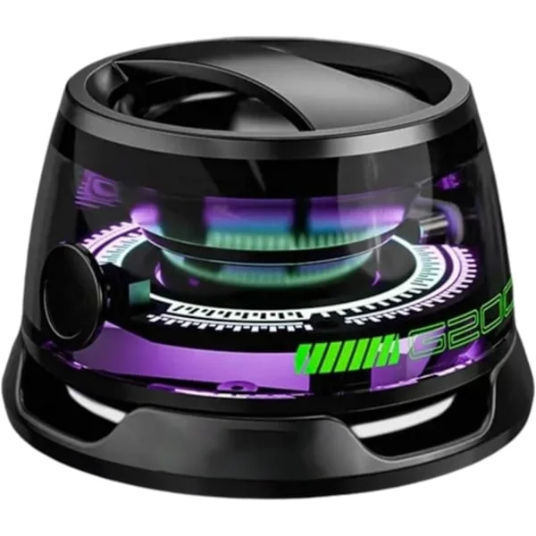 Mini Bluetooth-høyttaler G200, Multifunksjonell Magnetisk Bluetooth-høyttaler, Liten Trådløs Høyttaler med Innebygde Magneter og Multi-RGB Farge Lys (