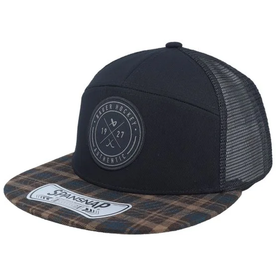Bauer - Black - trucker - Cap - Flannel Black Trucker - Hatstore