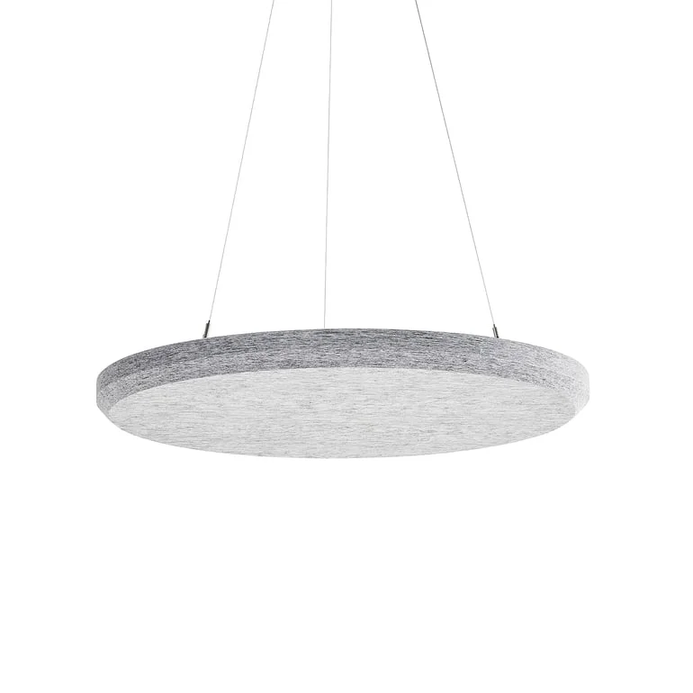 Acoustic panel SATELLITE, ceiling hung, Ø 780 mm, grey