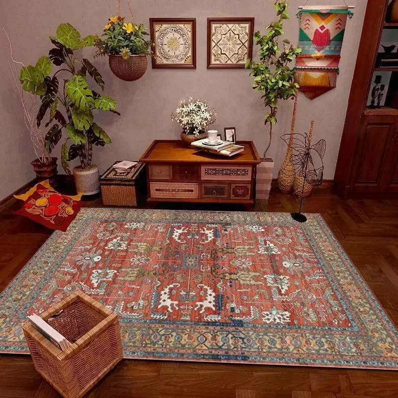 AliExpress - Tapis ethnique rétro pour salon, grande surface, décoration de maison, couloir, style Boho, chambre marocaine, tapis de sol de luxe