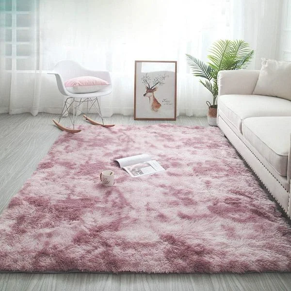 Pehmeä makuuhuoneen matto, olohuoneen matto, suuri lattiamatto eteiseen, pehmeä pörröinen matto, pörröinen sisämatto (100 * 160 cm)