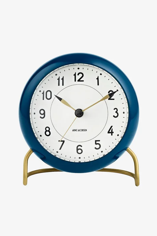 Arne Jacobsen - Bordsur Station, Ø11 cm - Blå - Väggklockor & bordsur - Från Homeroom