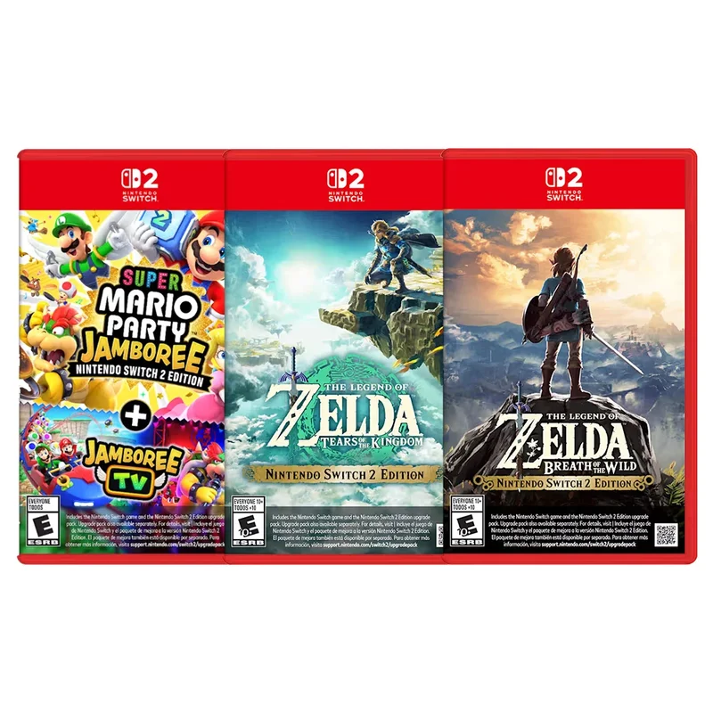 AliExpress - Pack de mises à niveau Nintendo Switch 2 jeux : Mario Party Jamboree, Animal Crossing, Zelda Tears of Kingdom, Kirby Forgotten Land