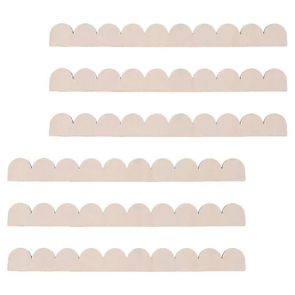 Tre Skap Listverk DIY Dekor Unik Kamskjell Design Hyller 40.00X4.00X0.30CM Beige 6 stk