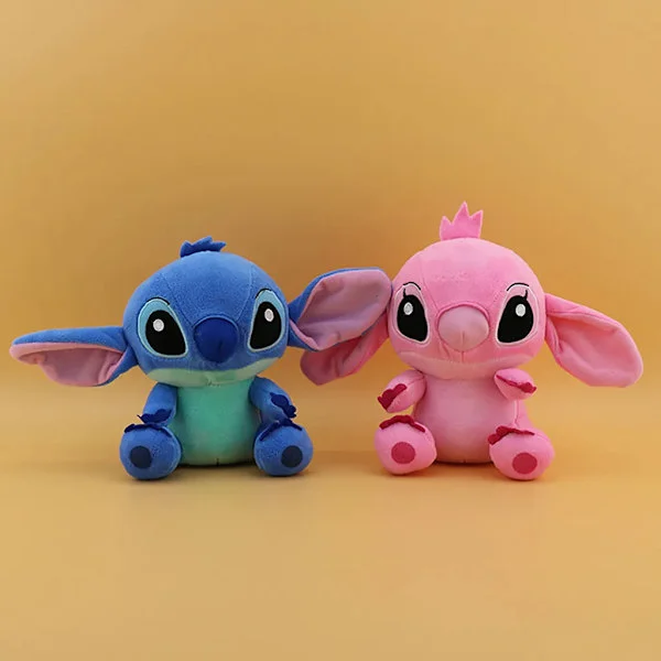 18 cm 2-pack stitch gosedjur - Miotlsy Stitch gosedjur plysch gosedjur, blå + lila 1