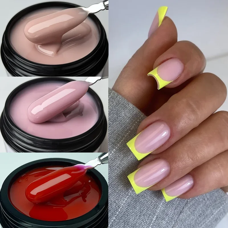 AliExpress - Jillnails Dusty Pink Nude Gel Nail Builder 50G Bourgogne Shimmer Builder Gel UV pour Extension d'ongles