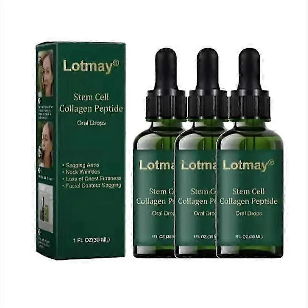 【YD】1-5x Lotmay Stamcell Kollagen Peptid Orala Droppar, Hydrolyserade Flytande Kollagen Peptider för Att Lyfta & Strama Upp Huden & Minska Rynkor