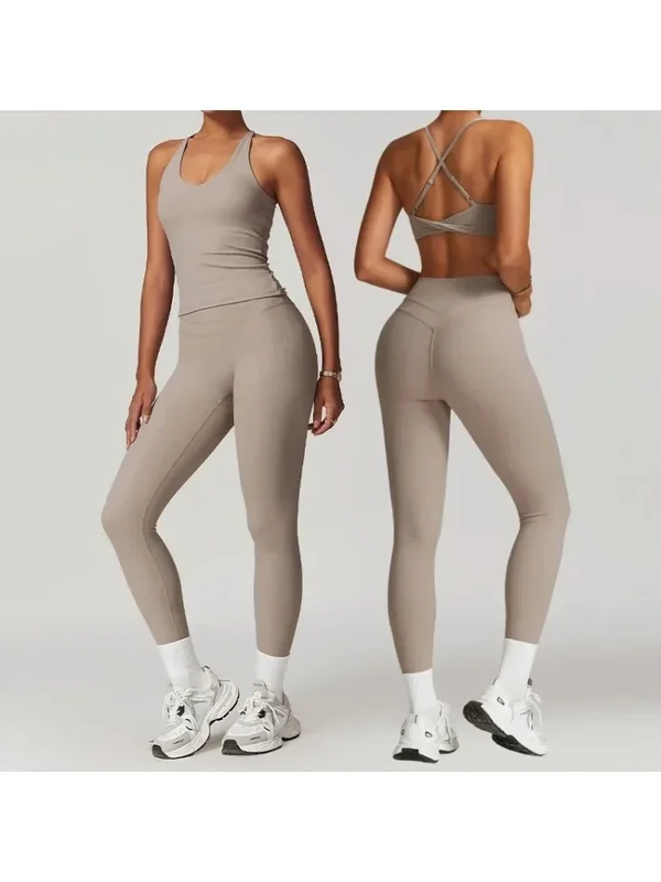 AliExpress - 2 pièces vêtements de sport femmes Yoga ensemble vêtements de sport vêtements de sport costumes de Yoga ensemble de Fitness survêtements 